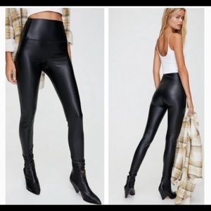 7 For All Mankind Faux Leather Leggings Size S